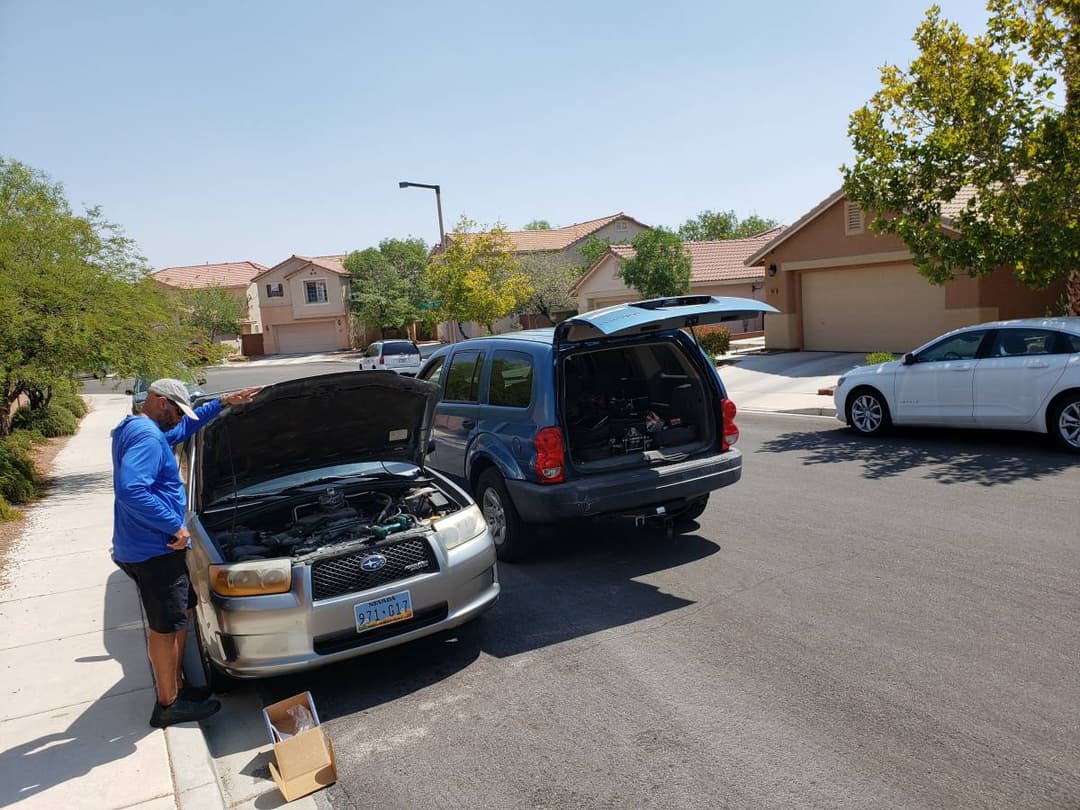 picture of a car getting a tune up